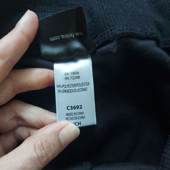 Felina Black Velour Velvet Jogger Pants sz Small - Picture 4 of 10